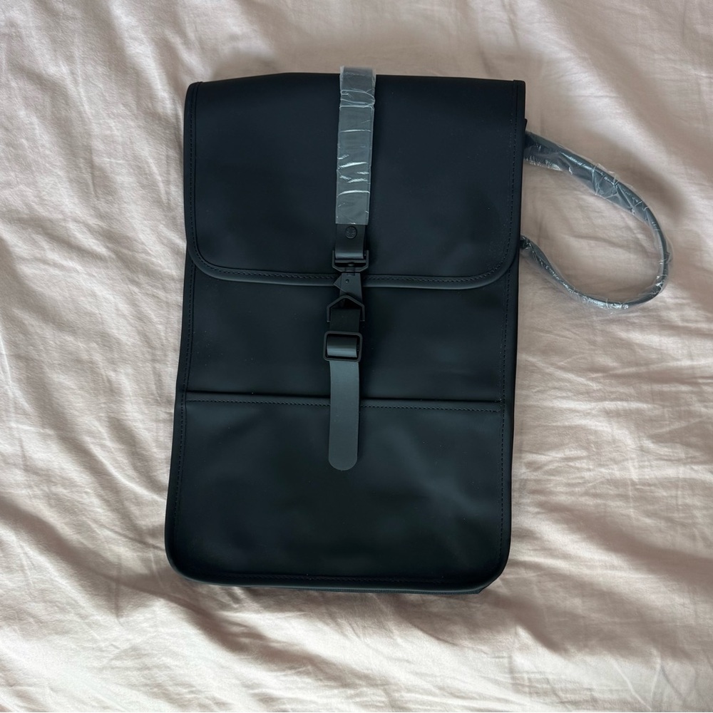 Rains Black Mini Backpack NWT